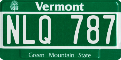 VT license plate NLQ787