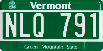 VT license plate NLQ791