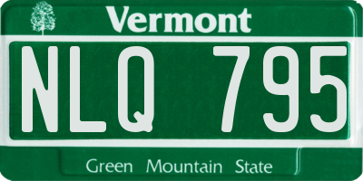 VT license plate NLQ795