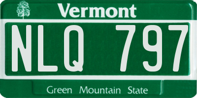 VT license plate NLQ797