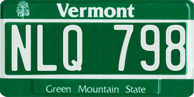 VT license plate NLQ798
