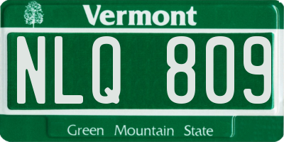 VT license plate NLQ809