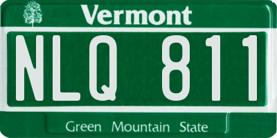 VT license plate NLQ811