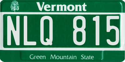 VT license plate NLQ815