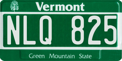 VT license plate NLQ825