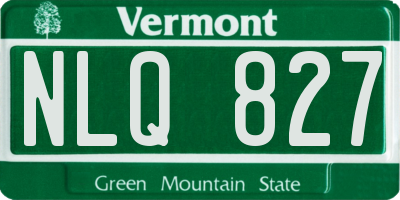 VT license plate NLQ827