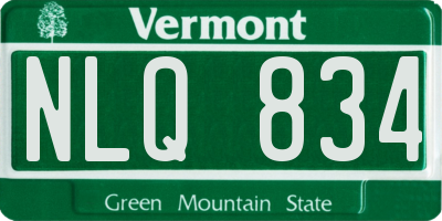 VT license plate NLQ834