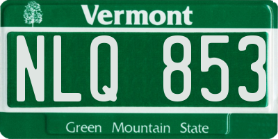 VT license plate NLQ853
