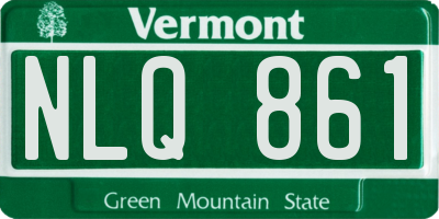 VT license plate NLQ861
