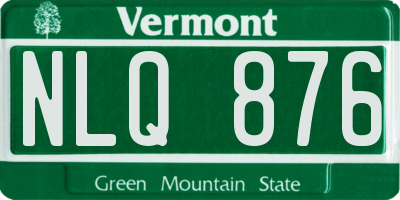 VT license plate NLQ876