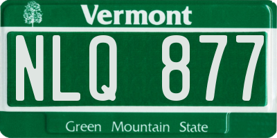 VT license plate NLQ877