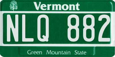 VT license plate NLQ882