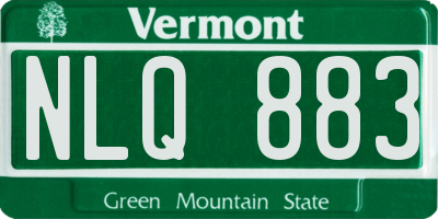VT license plate NLQ883