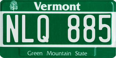 VT license plate NLQ885
