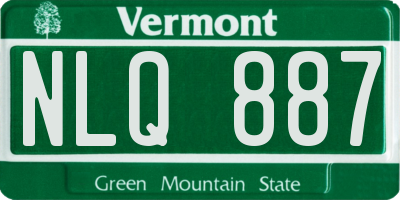VT license plate NLQ887