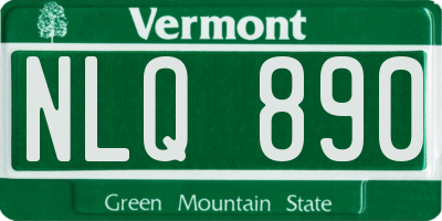 VT license plate NLQ890