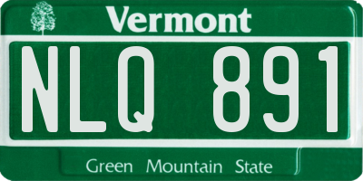 VT license plate NLQ891