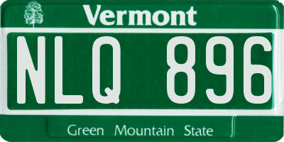 VT license plate NLQ896