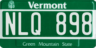 VT license plate NLQ898