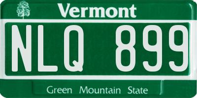 VT license plate NLQ899