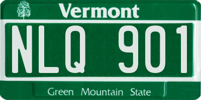 VT license plate NLQ901