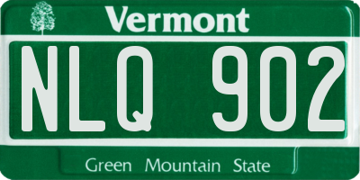 VT license plate NLQ902