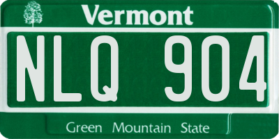 VT license plate NLQ904