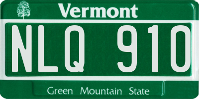 VT license plate NLQ910