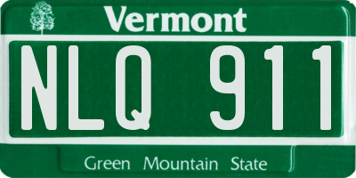 VT license plate NLQ911