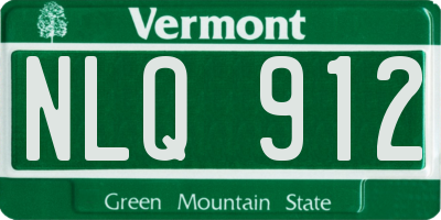 VT license plate NLQ912