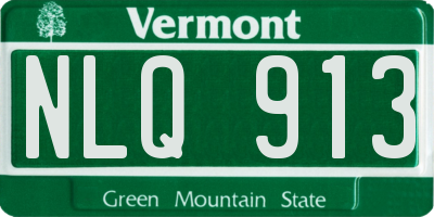 VT license plate NLQ913