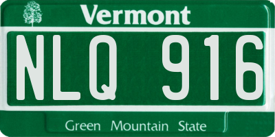 VT license plate NLQ916