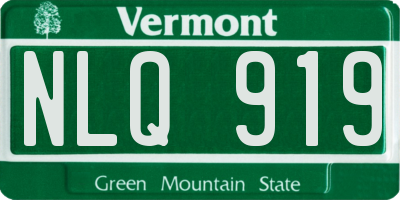 VT license plate NLQ919