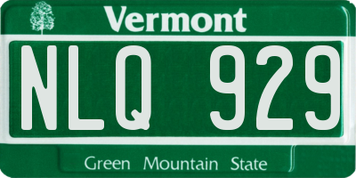 VT license plate NLQ929