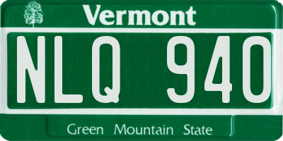 VT license plate NLQ940