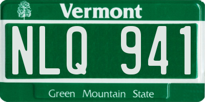 VT license plate NLQ941