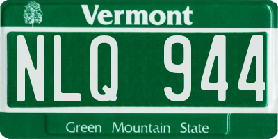 VT license plate NLQ944
