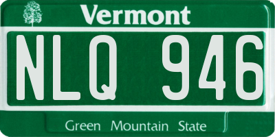 VT license plate NLQ946