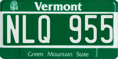 VT license plate NLQ955