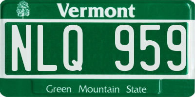 VT license plate NLQ959