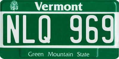 VT license plate NLQ969