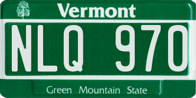 VT license plate NLQ970