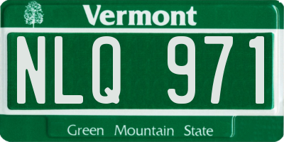 VT license plate NLQ971