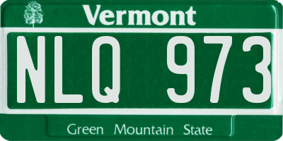 VT license plate NLQ973