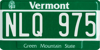VT license plate NLQ975