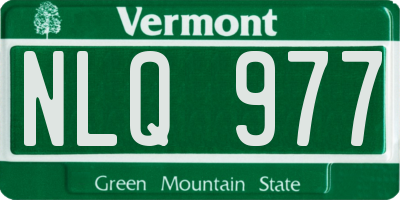 VT license plate NLQ977