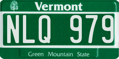 VT license plate NLQ979