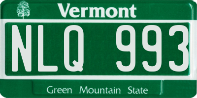 VT license plate NLQ993