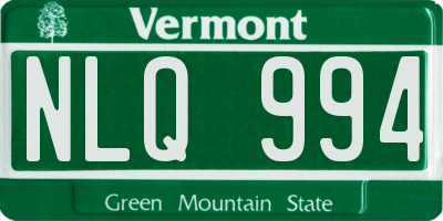 VT license plate NLQ994