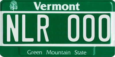 VT license plate NLR000